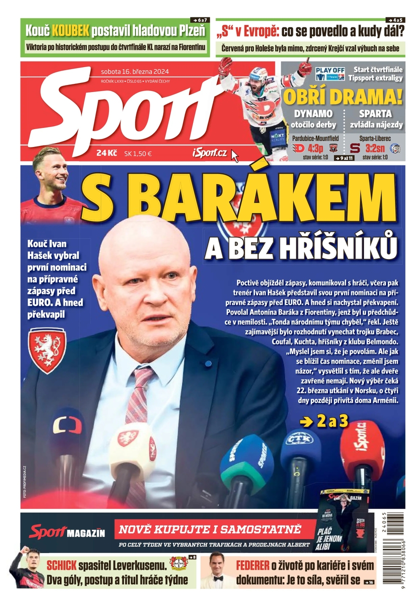 E-magazín Sport - 16.3.2024 - CZECH NEWS CENTER a. s.