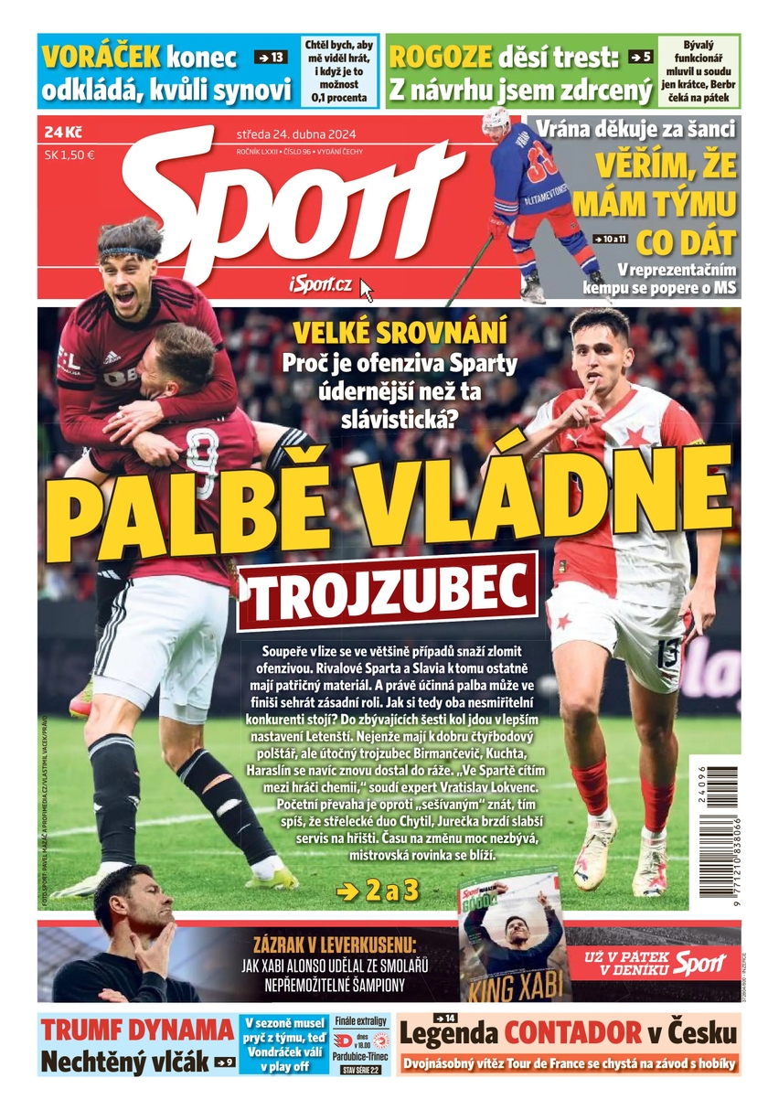 E-magazín Sport - 24.4.2024 - CZECH NEWS CENTER a. s.