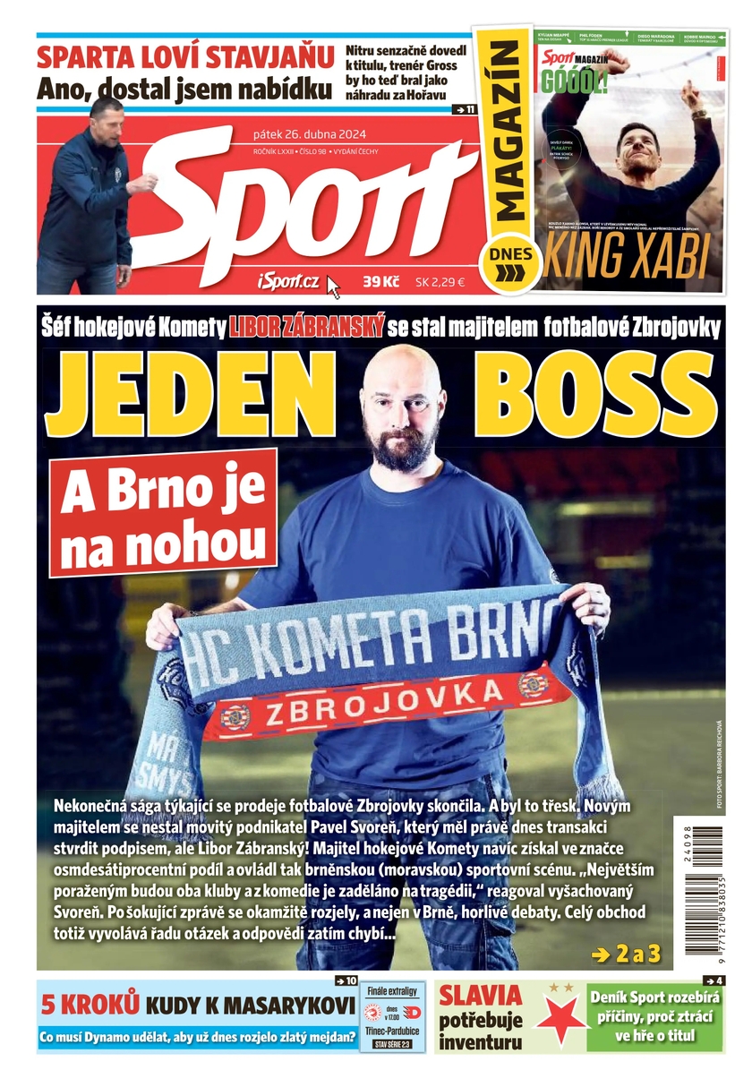 E-magazín Sport - 26.4.2024 - CZECH NEWS CENTER a. s.