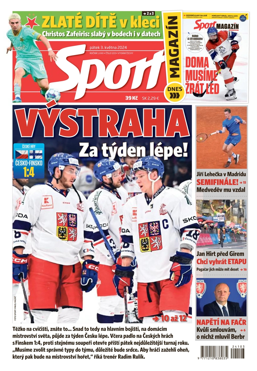 E-magazín Sport - 3.5.2024 - CZECH NEWS CENTER a. s.