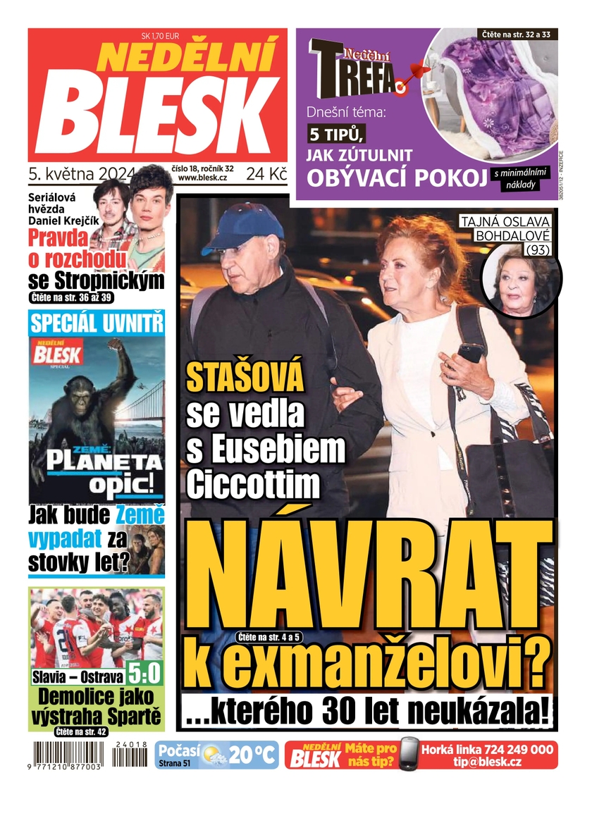 E-magazín NEDĚLNÍ BLESK - 18/2024 - CZECH NEWS CENTER a. s.